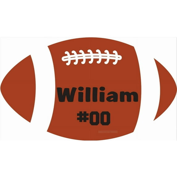 Personalized Name Decal Sticker Custom Initial Wall Art Personalization Decor Boys FootBall Ball Player Sport Bedroom 15 Inches X 30 Inches