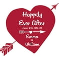 thumbnail image 1 of Personalized Name Decal Sticker Custom Initial Wall Personalization Happily Ever After Heart Love Quote Marriage Married Engagement Wedding 20X20”, 1 of 1