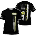 thumbnail image 1 of Personalized Name Dispatcher Thin Yellow Line US Flag Dispatcher T-Shirt, Custom Name Dispatcher T Shirts for Men and Women (T-shirt, 3XL), 1 of 8