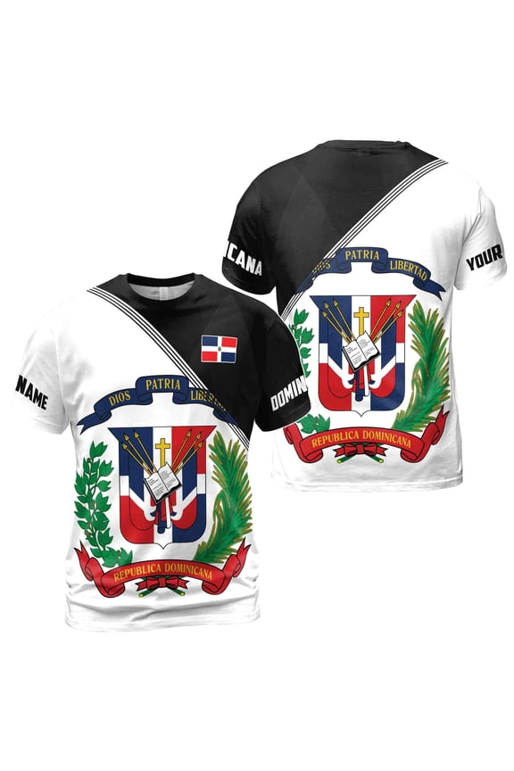 Personalized Name Dominican Republic Shirt, Dominican Flag 3D T-Shirt S-5XL