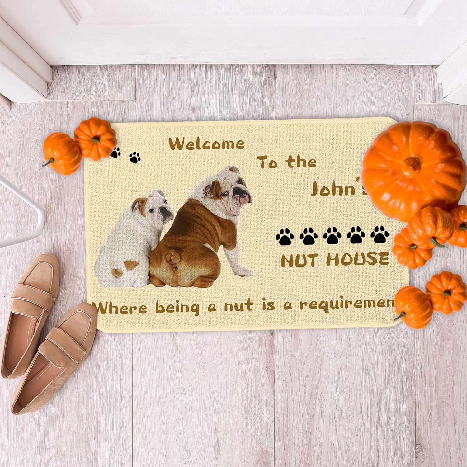 Personalized Name Door mat Custom Dog Mat with Photo Dog House