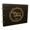 thumbnail image 1 of Personalized Name Engraved Bride & Groom Advice Book Rustic Wedding Wood Wooden Guest Book, 1 of 5