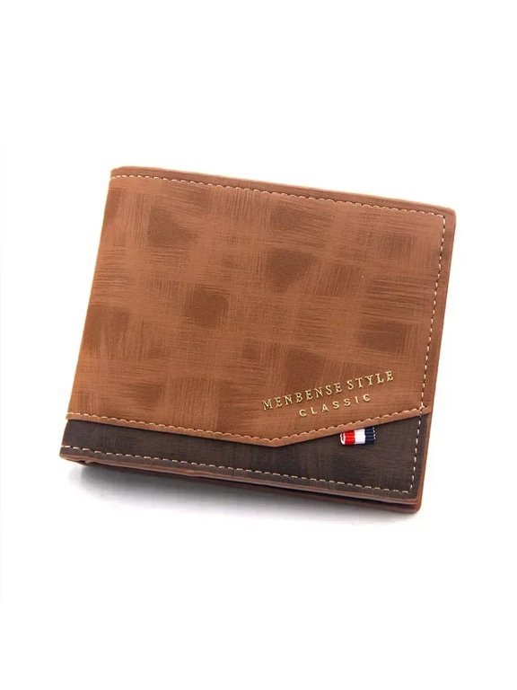 Personalized Name Gift Short Men Wallets Classic Coin Pocket Small Wallet Card Holder Frosted Leather Men Purses Free Engrave