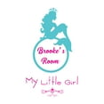 thumbnail image 1 of Personalized Name Girly Wall Decal My Little Girl Mermaid In A Crown Custom Name Bedroom Wall Decal for boys and girls Mermaid My Little Girl Themed Kids Room Décor - Size: 12 In x 20 In, 1 of 5