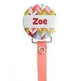 thumbnail image 1 of Personalized Name Herringbone Design Pacifier Clip, 1 of 3