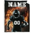 thumbnail image 1 of Personalized with Name Kids Throw Blanket Gift - 40x30 Inches Small Blanket for Boys 8-12 - Soft Plush Flannel Football Blankets for Office, Sofa - Sports Fuzzy Throws Gifts for Football Lovers, 1 of 6