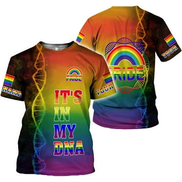 Personalized Name LGBT Shirts 3D, Gay Les Shirts for Men, LGBT Pride Clothing for Men and Women, Gifts for Lesbians, Pride 1 (S)