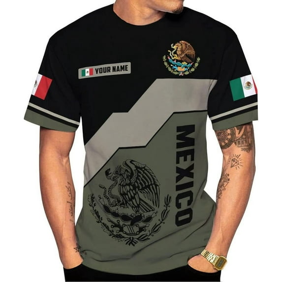 Personalized Name Mexican Shirts for Men, Customized Mexico Shirts for Men, Mexico Shirts for Women, Mexico Shirt Eagle Flag Tshirt Mexican Eagle Unisex Shirt, Mexico Soccer Shirt Men TS67 (L)