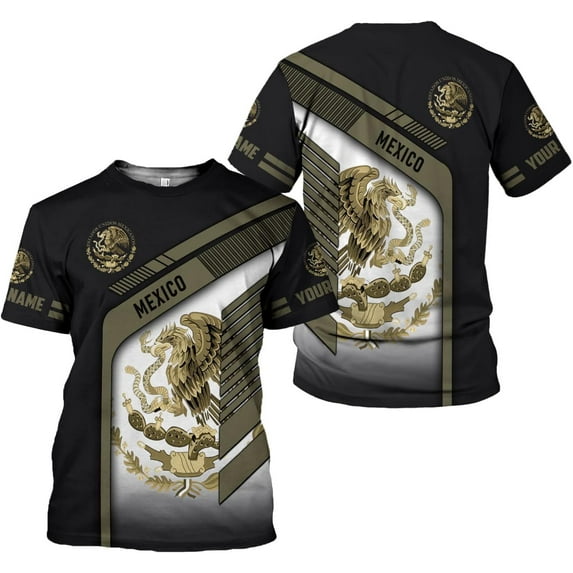 Personalized Name Mexican Shirts for Men, Customized Mexico Shirts for Men, Mexico Shirts for women Mexico Shirt Eagle Multicolor (T-shirt, XL)
