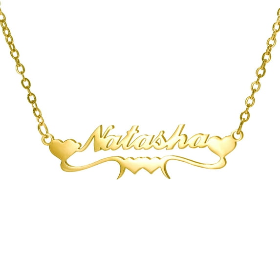 Personalized Name Necklace,Custom Name Necklace Stainless Steel Jewelry Custom Heart Necklace Women Customized Gift for Her