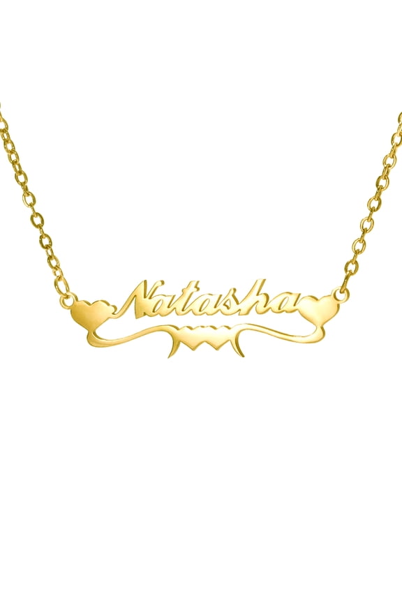 Personalized Name Necklace,Custom Name Necklace Stainless Steel Jewelry Custom Heart Necklace Women Customized Gift for Her