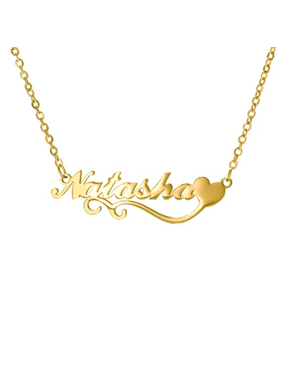 Personalized Name Necklace,Custom Name Necklace Stainless Steel Jewelry Custom Little Fairy Necklace Women Customized Gift for Her