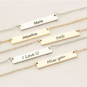 Personalized Name Necklace Engraved Jewelry Christmas Gift for Her