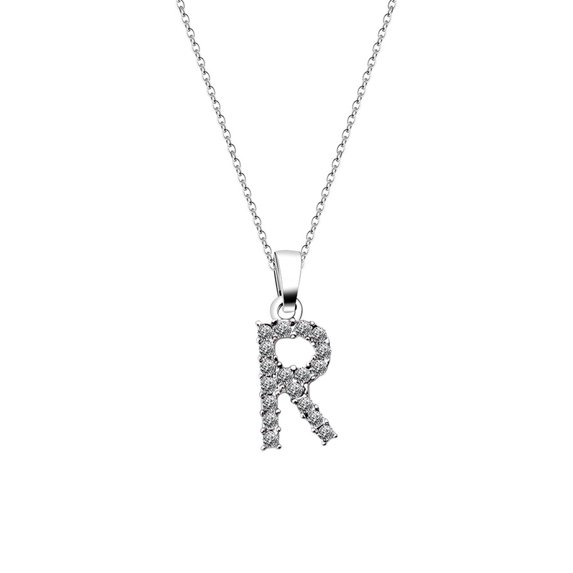 Personalized Name Necklace, Gaqring Elegant Custom Letter Pendant Jewelry, 26 English Alphabet Alloy Chain Necklace Gift for Women