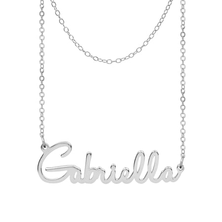 Personalized Name Necklace With Double-Chain