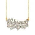 thumbnail image 1 of Personalized Name Necklace with Beading and Rhodium, 1 of 2