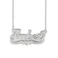 thumbnail image 1 of Personalized Name Necklace with Beading and Rhodium, 1 of 1