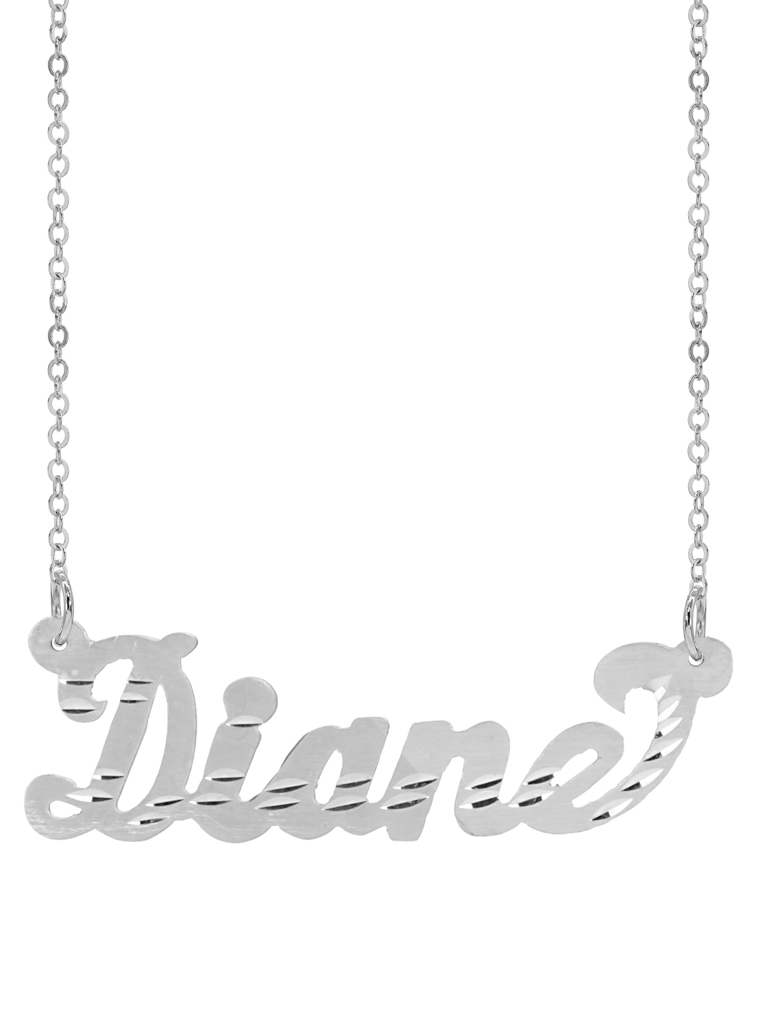 Personalized Name Necklace with Diamond Cut