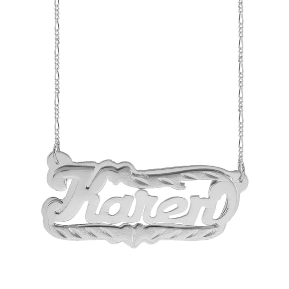 Personalized Name Necklace with Diamond Cut