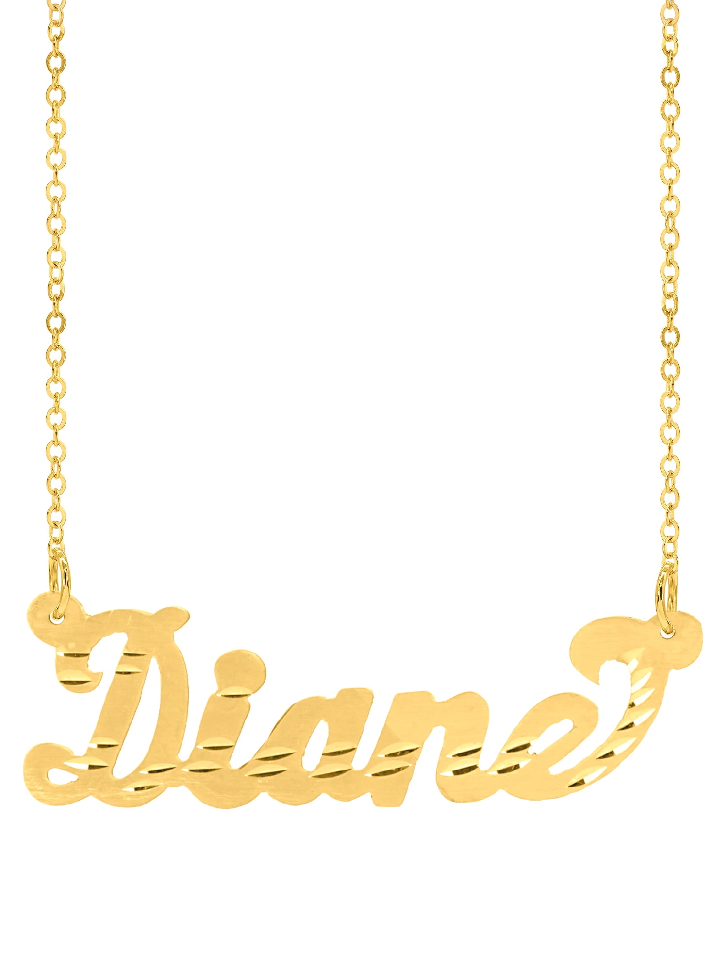 Personalized Name Necklace with Diamond Cut