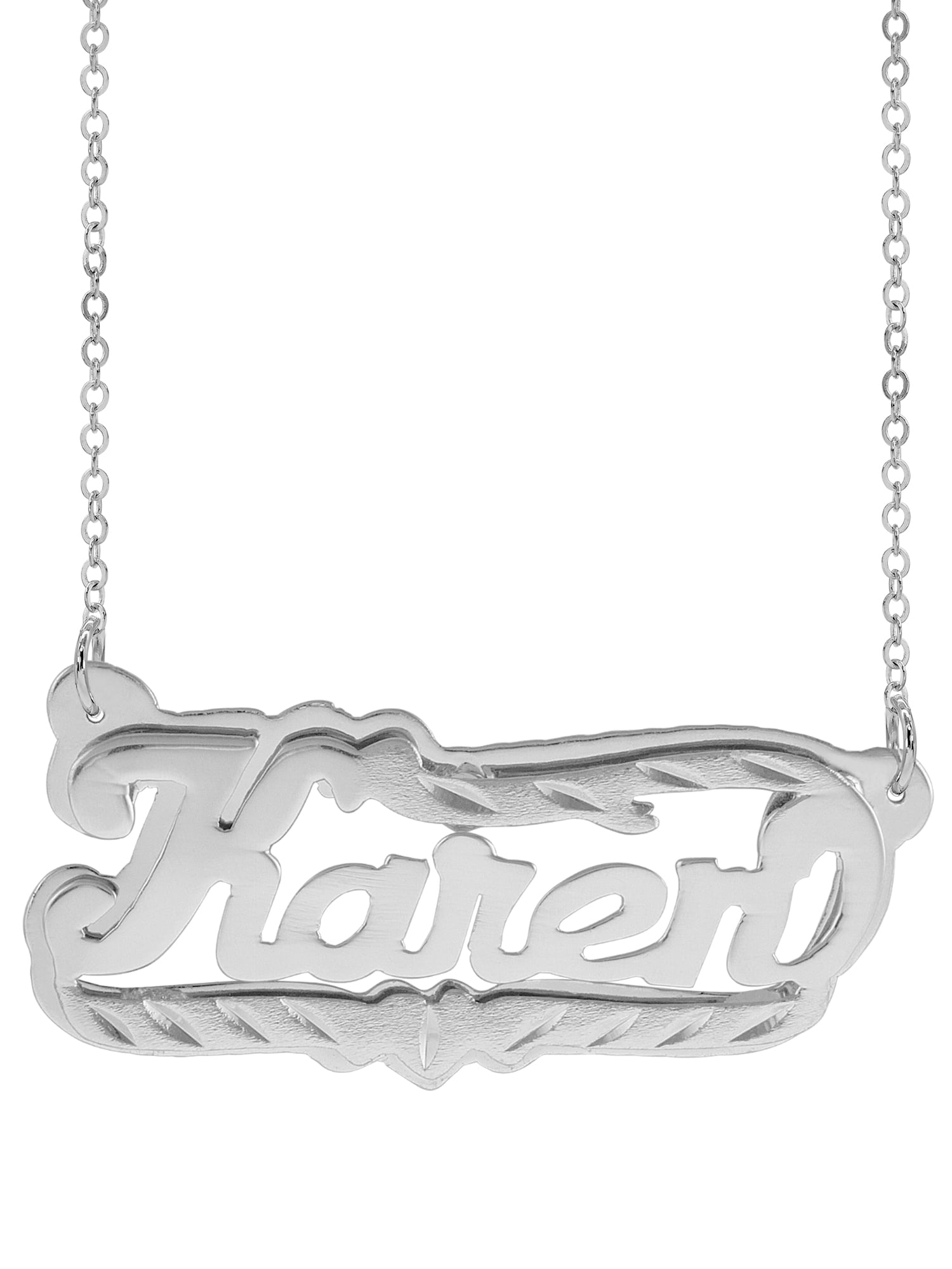Personalized Name Necklace with Diamond Cut