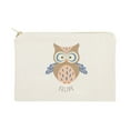 thumbnail image 1 of Personalized Name Owl Cotton Canvas Cosmetic Bag, 1 of 3