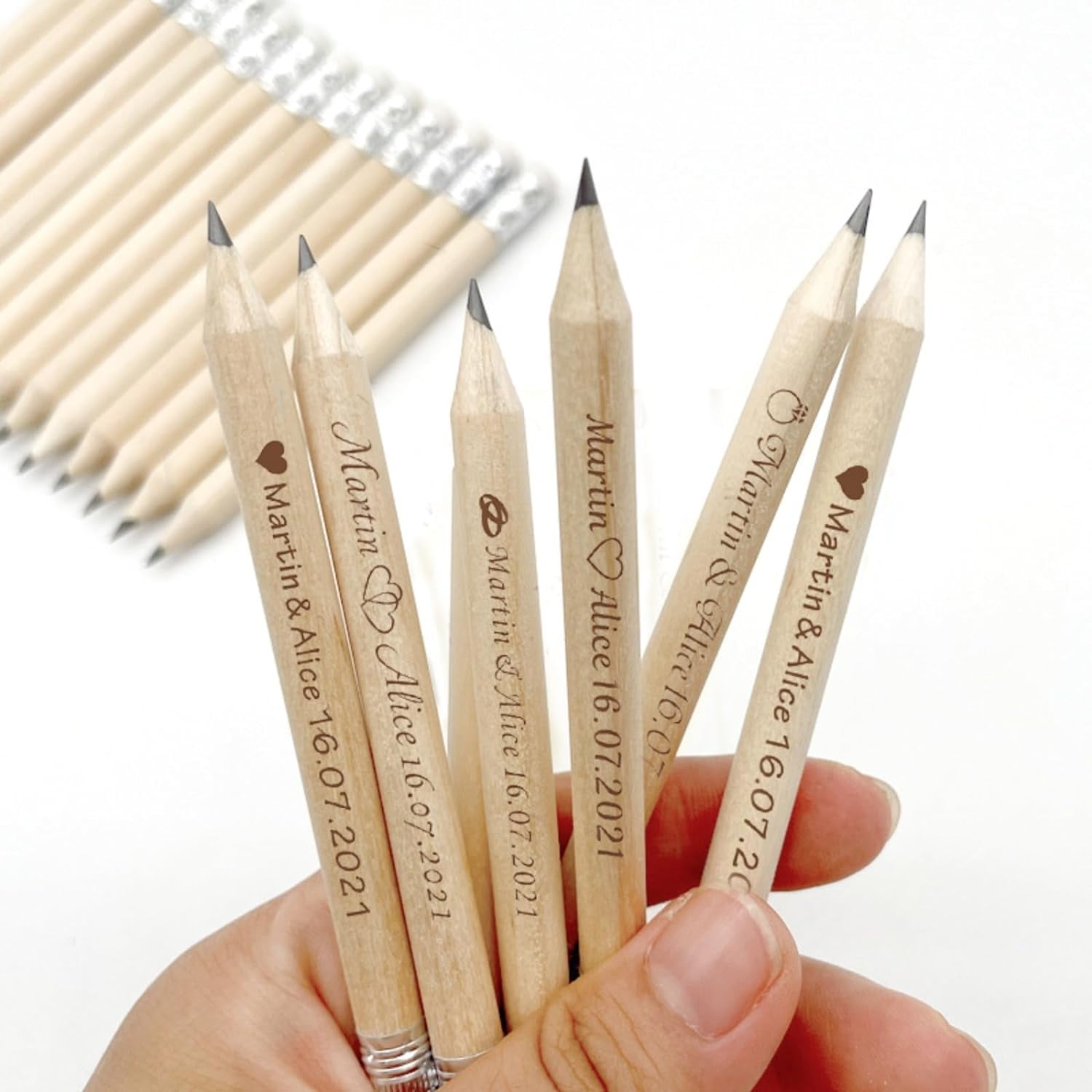 Personalized Name Pencils,bridal Shower Pencils for Games, Mini Pencils