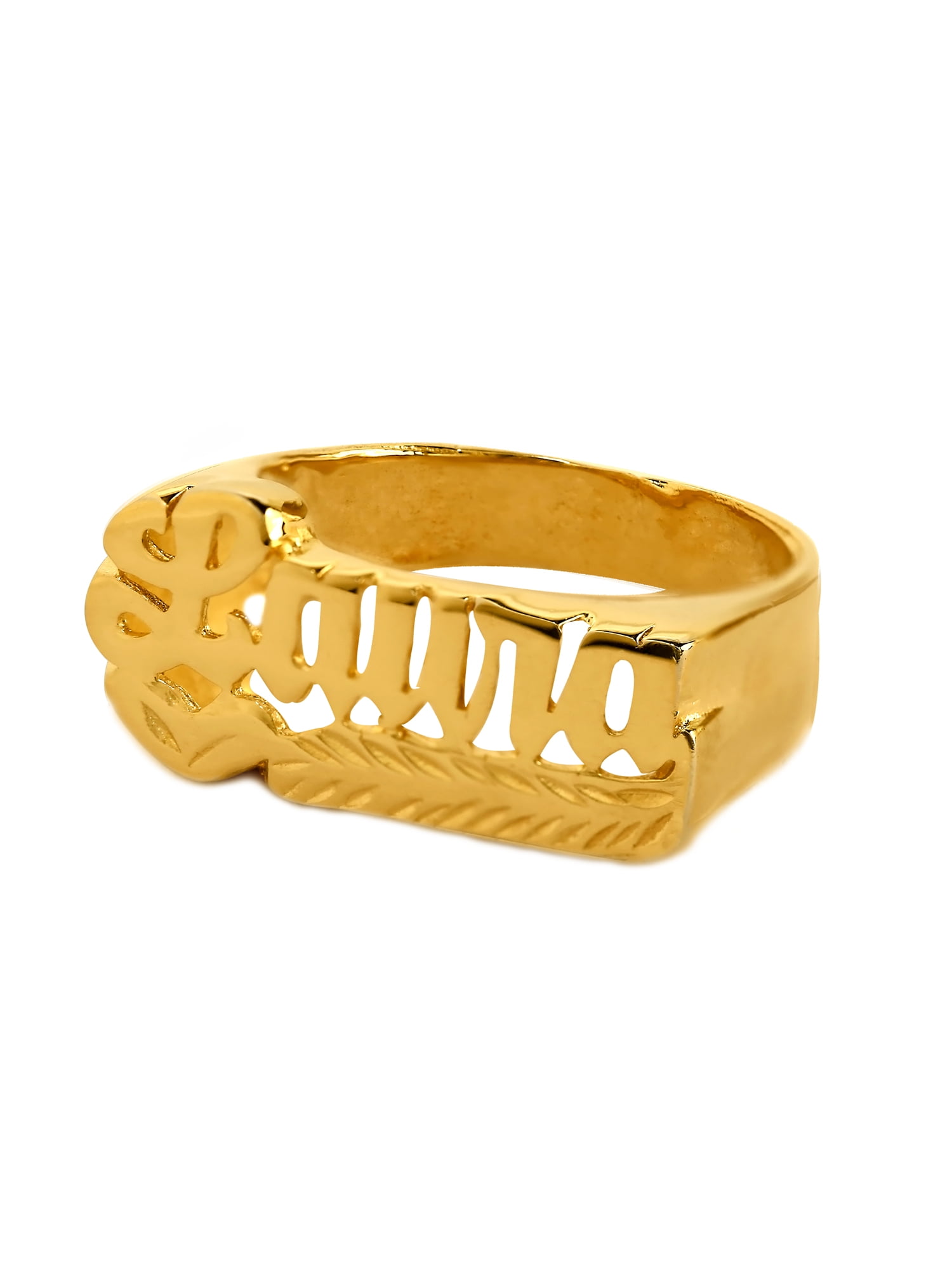 Order Personalized Name Ring - 18K Gold Plated online | free delivery in 3  hours - Flowera