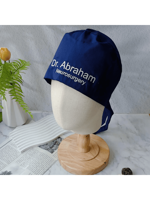 Personalized Name Scrub Cap, Embroidered Text Surgical Caps, Physician Scrub Cap, Orthopedic Surgeon Cap, Medical Apparel,Nurse Gift