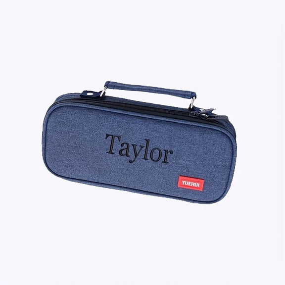 Personalized Name Storage Bag - Multi-Grid Customized Stationery Organizer, Office Storage Box, School Supplies Case, Ideal Work