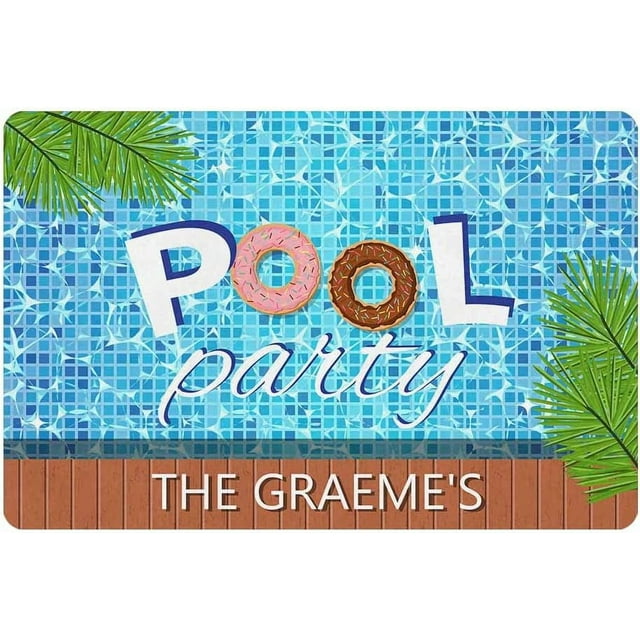 Personalized Name Swimming Pool Door Mat Custom Bath Mat To Our