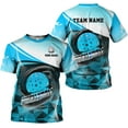 thumbnail image 1 of Personalized Name Team's Name Pickleball Shirt 3D, Pickleball Shirts, Funny Pickleball Shirts for Team, Men Women (Cyan, XL), 1 of 10