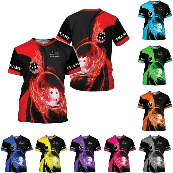Personalized Name Team's Name Pickleball Shirt 3D, Pickleball Shirts, Funny Pickleball Shirts for Team, Men Women (DefaultTitle, S)