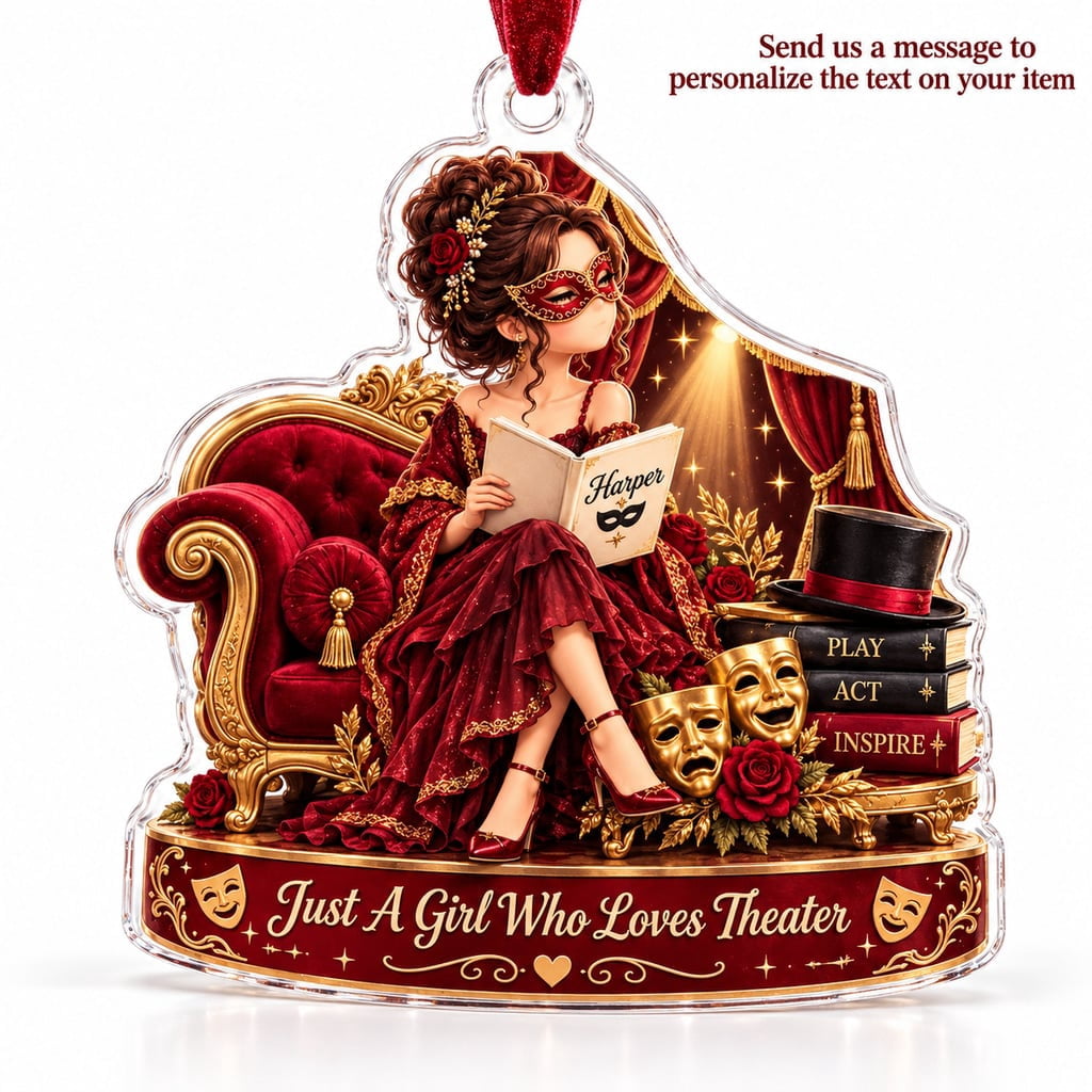 Personalized Name Theater Ornament, Acrylic Christmas Decor for Drama ...