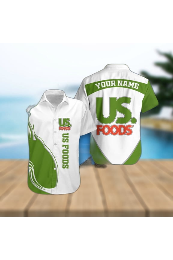 Personalized Name Us Foods 3D Hawaiian Shirt Aloha Summer Vacation Gift For Men And Women