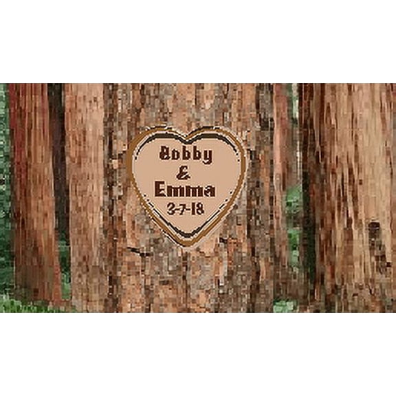 Personalized Name Vinyl Decal Design Custom Initial Wall Art Personalization Decor Heart Love Design 18 Inches x 30 Inches