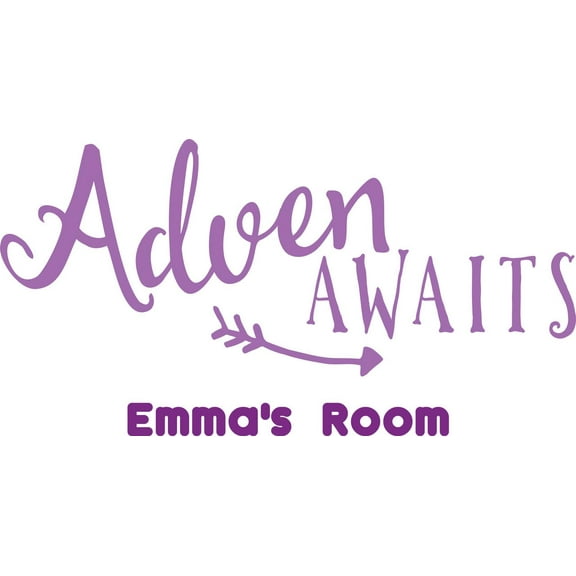 Personalized Name Vinyl Decal Sticker Custom Initial Wall Art Personalization Decor Adventure Quotes Arrow 14 Inches X 22 Inches