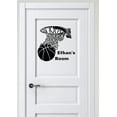 thumbnail image 1 of Personalized Name Vinyl Decal Sticker Custom Initial Wall Art Personalization Decor Basketball Hoop Sport Children Bedroom 16 Inches X 16 Inches, 1 of 1