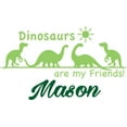 thumbnail image 1 of Personalized Name Vinyl Decal Sticker Custom Initial Wall Art Personalization Decor Boys Dinosaurs Animal Print Children Bedroom 20 X 40 Inches, 1 of 1