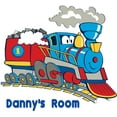 thumbnail image 1 of Personalized Name Vinyl Decal Sticker Custom Initial Wall Art Personalization Decor Boys Room Cartoon Old Train Colorful 20 Inches X 22 Inches, 1 of 1