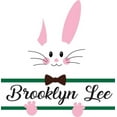 thumbnail image 1 of Personalized Name Vinyl Decal Sticker Custom Initial Wall Art Personalization Decor Bunny Children Bedroom 14 Inches X 14 Inches, 1 of 1