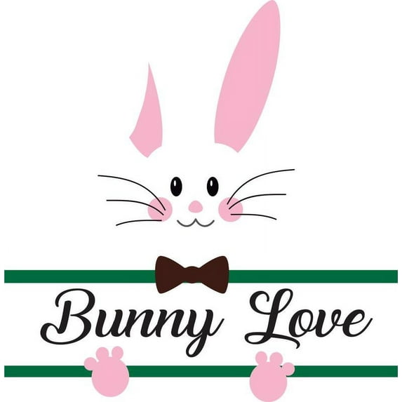 Personalized Name Vinyl Decal Sticker Custom Initial Wall Art Personalization Decor Bunny Children Bedroom 20 Inches X 20 Inches