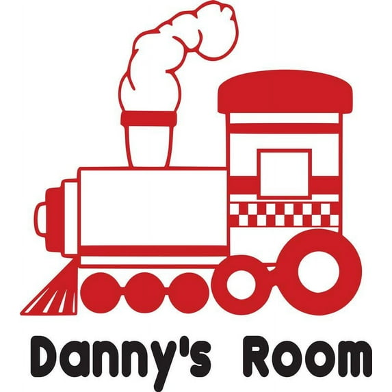 Personalized Name Vinyl Decal Sticker Custom Initial Wall Art Personalization Decor Engine Train Classroom Daycare Preschool Nursery 20 X 30 Inches