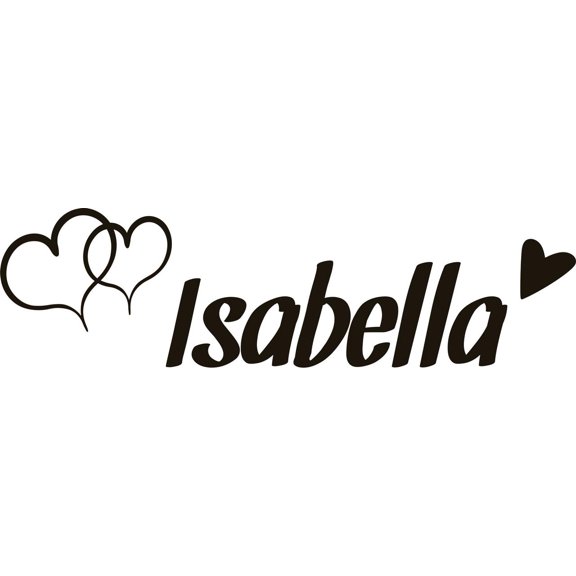 Personalized Name Vinyl Decal Sticker Custom Initial Wall Art Personalization Decor Girl Bedroom Love Hearts Black 6 Inches X 16 Inches
