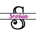thumbnail image 1 of Personalized Name Vinyl Decal Sticker Custom Initial Wall Art Personalization Decor Girl Bedroom Pink Black Lettering Text 15 Inches x 15 Inches, 1 of 1