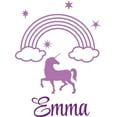 thumbnail image 1 of Personalized Name Vinyl Decal Sticker Custom Initial Wall Art Personalization Decor Girl Unicorn Rainbow Fairytale Magical 20 Inches x 32 Inches, 1 of 1