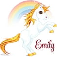 thumbnail image 1 of Personalized Name Vinyl Decal Sticker Custom Initial Wall Art Personalization Decor Girls Unicorn Colorful Rainbow Magical Fairytale 15 X 15 Inches, 1 of 1