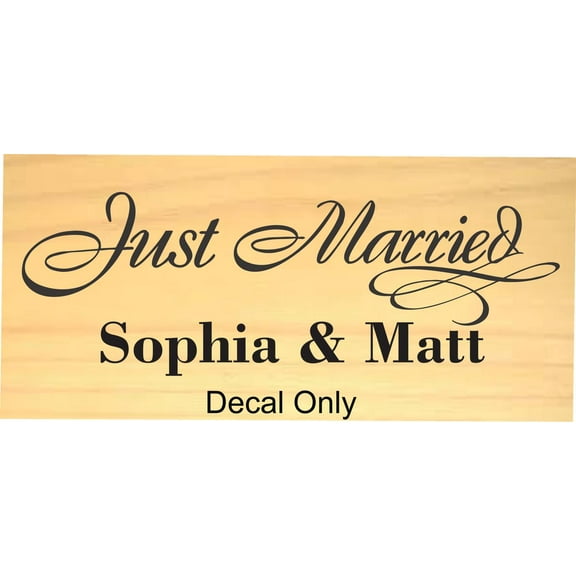 Personalized Name Vinyl Decal Sticker Custom Initial Wall Art Personalization Decor Just Married Wedding Quote Marriage Bridal Shower 8 X 20 Inches
