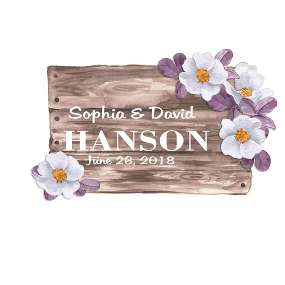 Personalized Name Vinyl Decal Sticker Custom Initial Wall Art Personalization Decor Love Quote Marriage Married Family Engagement Wedding 20X30”