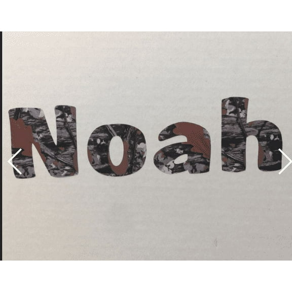 Personalized Name Vinyl Decal Sticker Custom Initial Wall Art Personalization Decor Sticker Camo Camouflage Print Pattern Boy Girl Hunter Hunting 6 Inches X 15 Inches